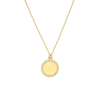 Diamond Disc Necklace