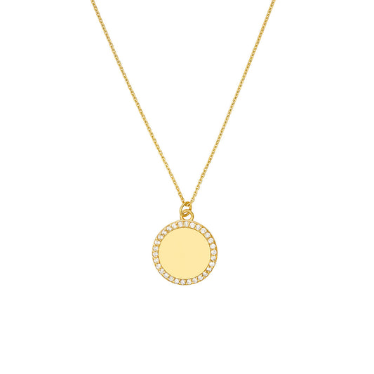 Diamond Disc Necklace