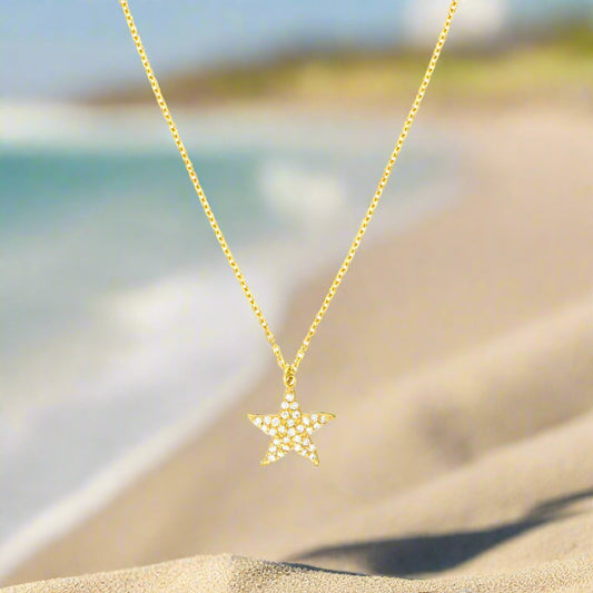 Diamond Sea Star Necklace