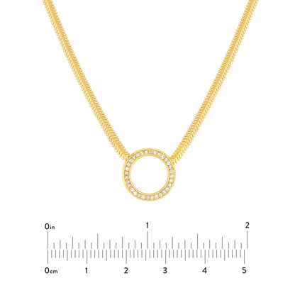 Chevalese 14 Karat Gold & Diamond Circle Necklace