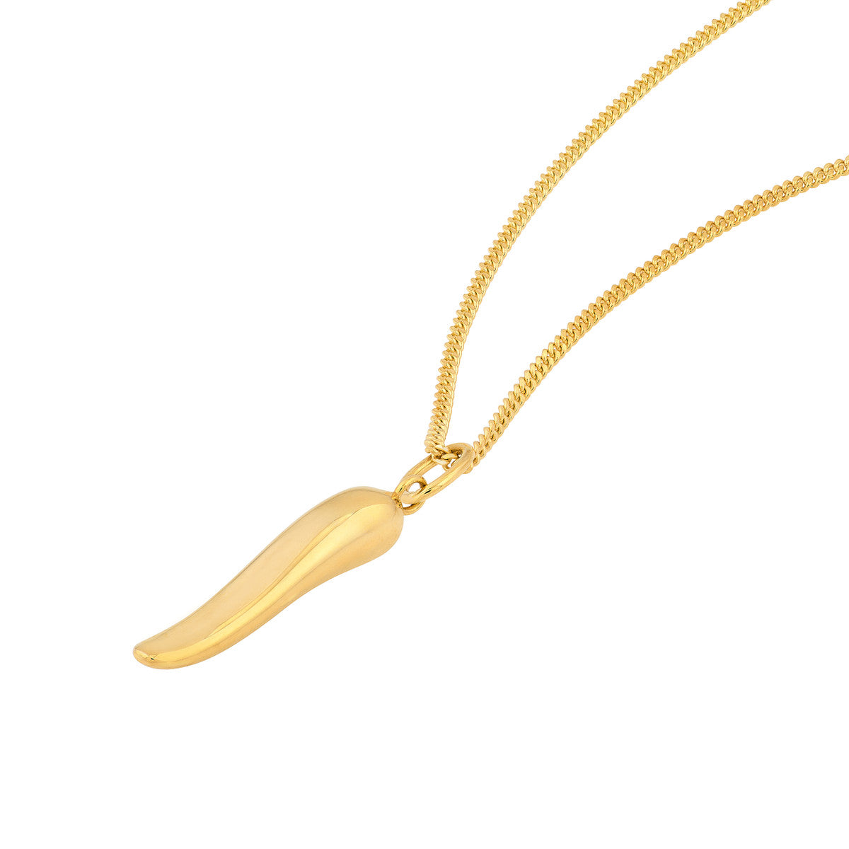 14 Karat Gold Italian Horn Pendant
