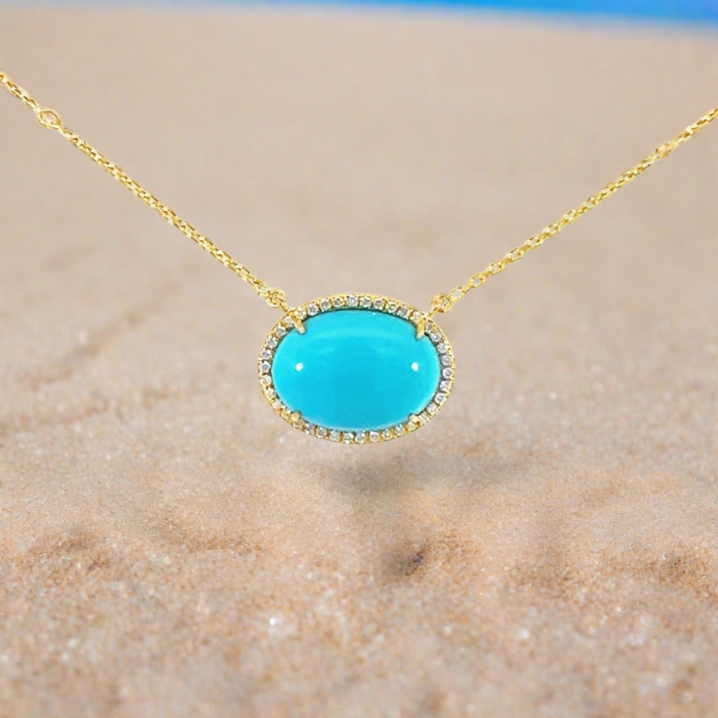 Oval Turquoise Necklace