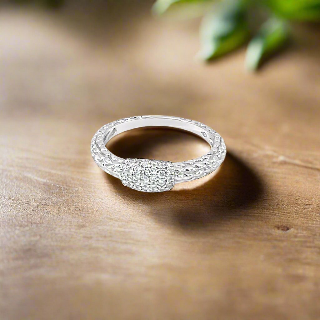 Textured Diamond Band