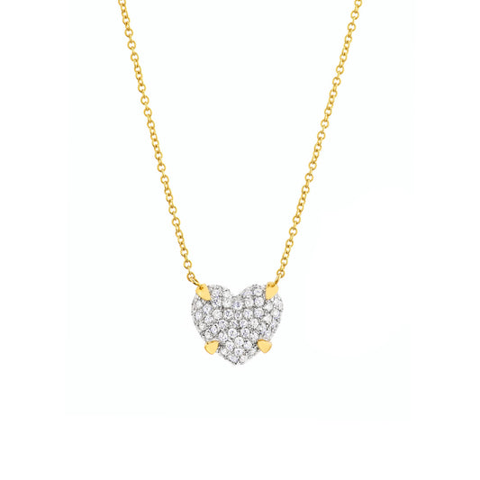 Diamond Pave Heart Necklace