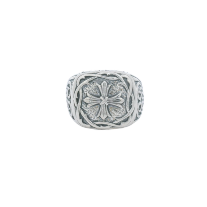 Fortunato Cross Signet Ring