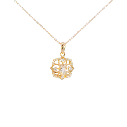 Magnolia Morganite & Diamond Necklace