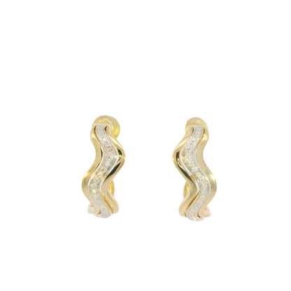Helia Diamond Wave Hoops