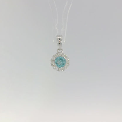 Piper Blue Zircon & Diamond Necklace