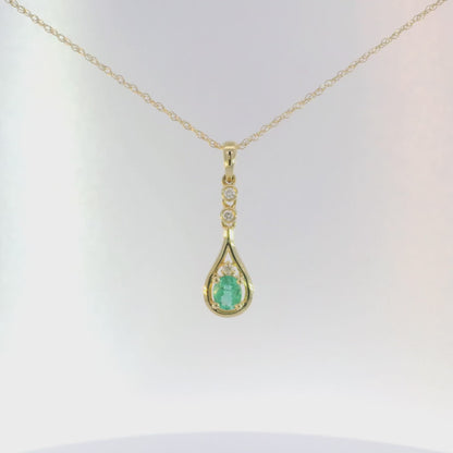 Maggi Emerald & Diamond Necklace