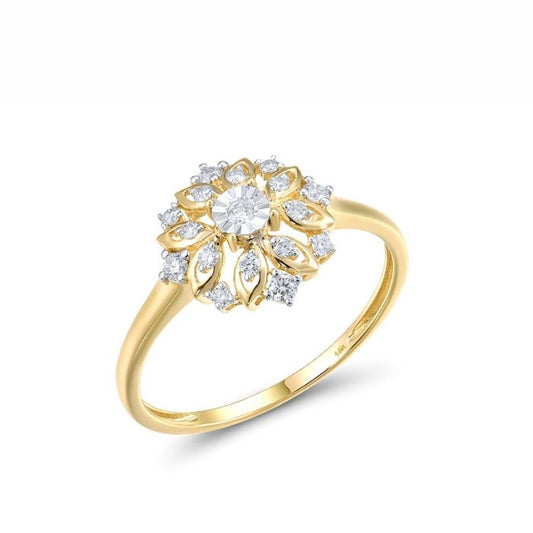 Diamond Flower Ring