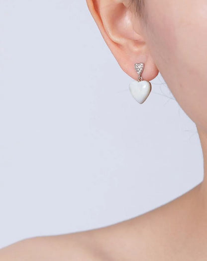 Heart Mother of Pearl Earrings