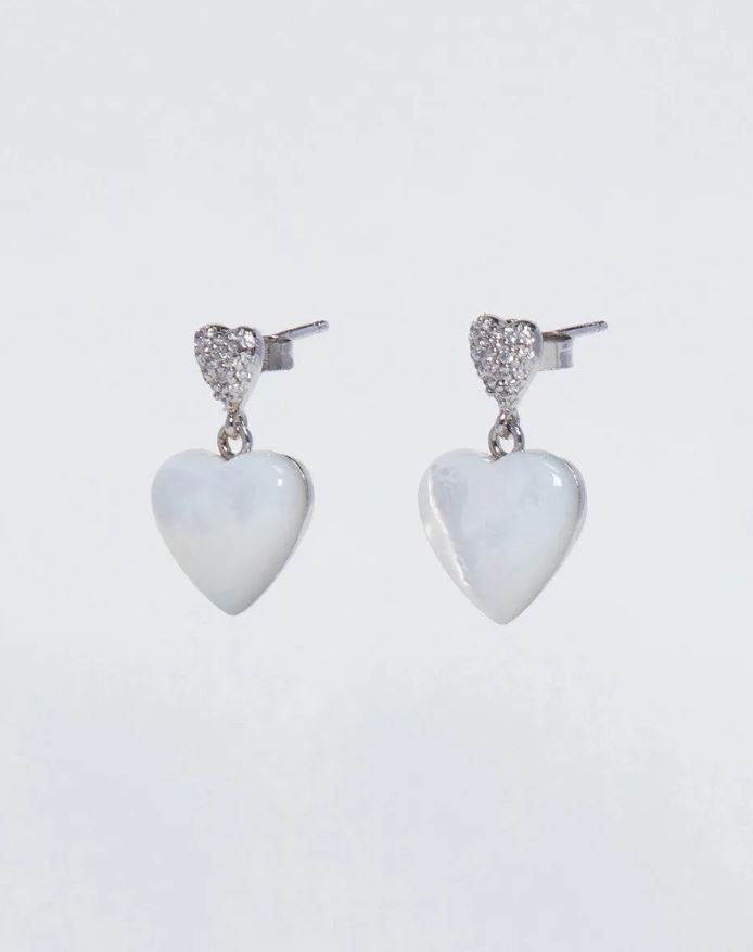 Heart Mother of Pearl Earrings