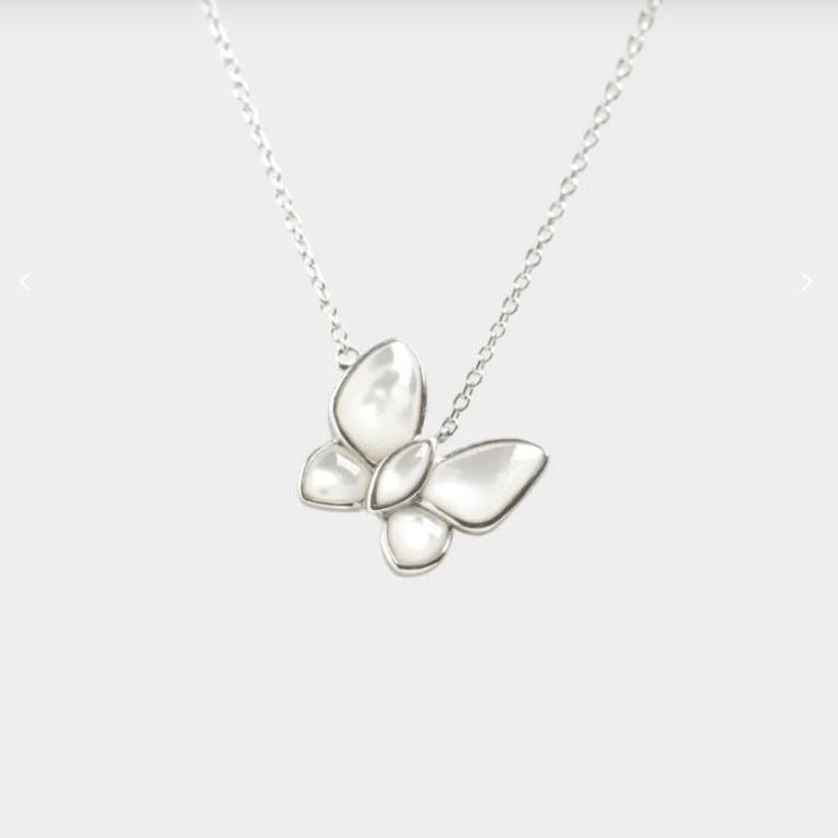 Moter of Pearl Butterfly Necklace